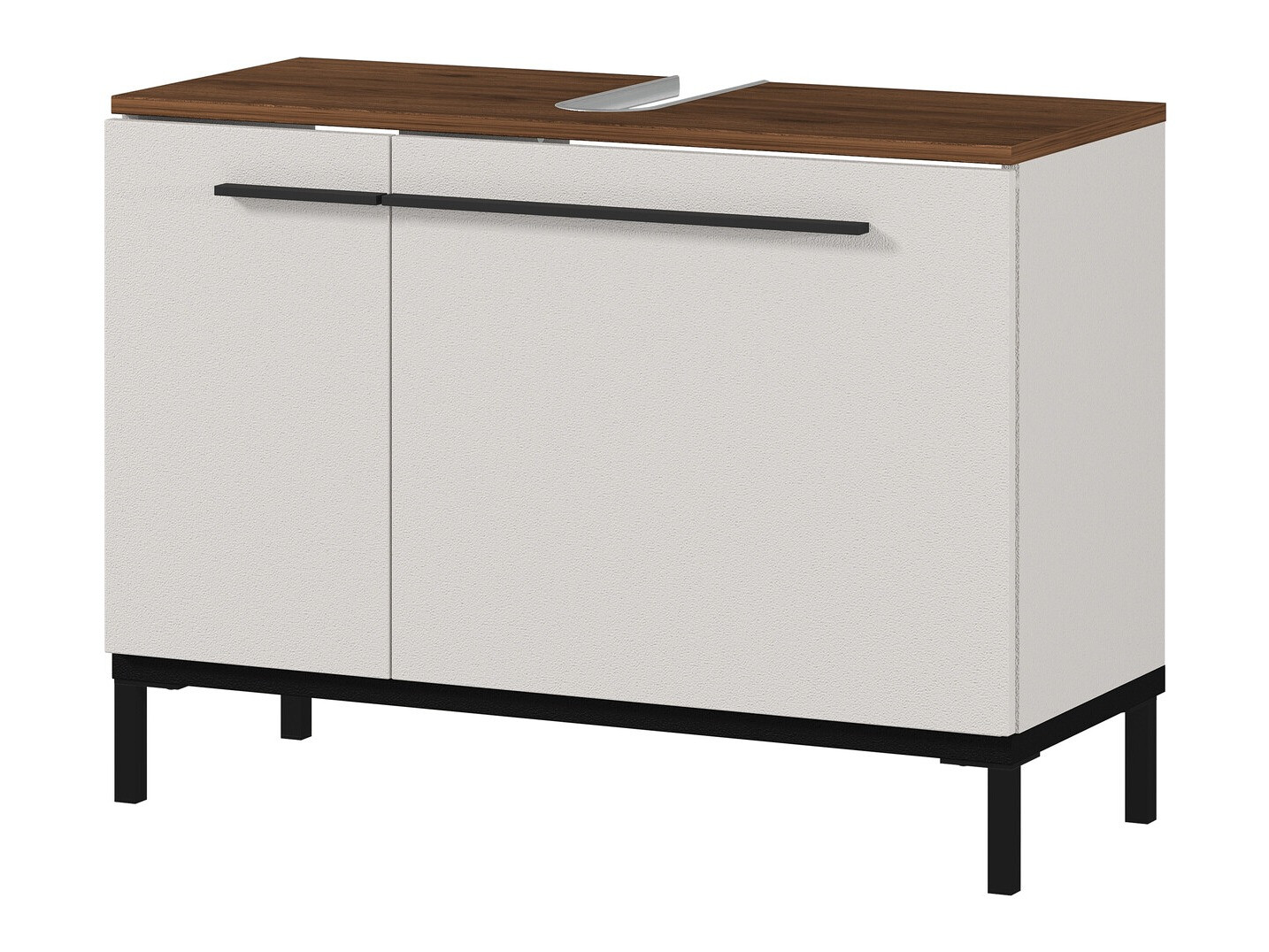 Hапольный шкафчик для ванной Ruvlevu 100 (Светло-серый + Орех)