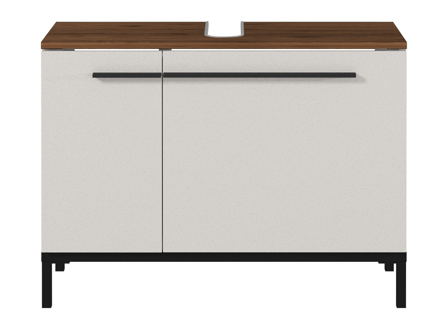 Hапольный шкафчик для ванной Ruvlevu 100 (Светло-серый + Орех)