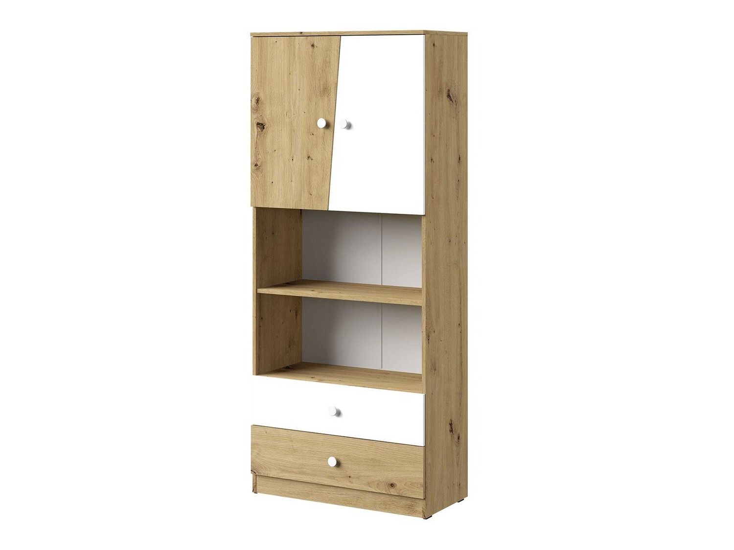 Plaukts Almira 103 (Artisan ozols + Balts)