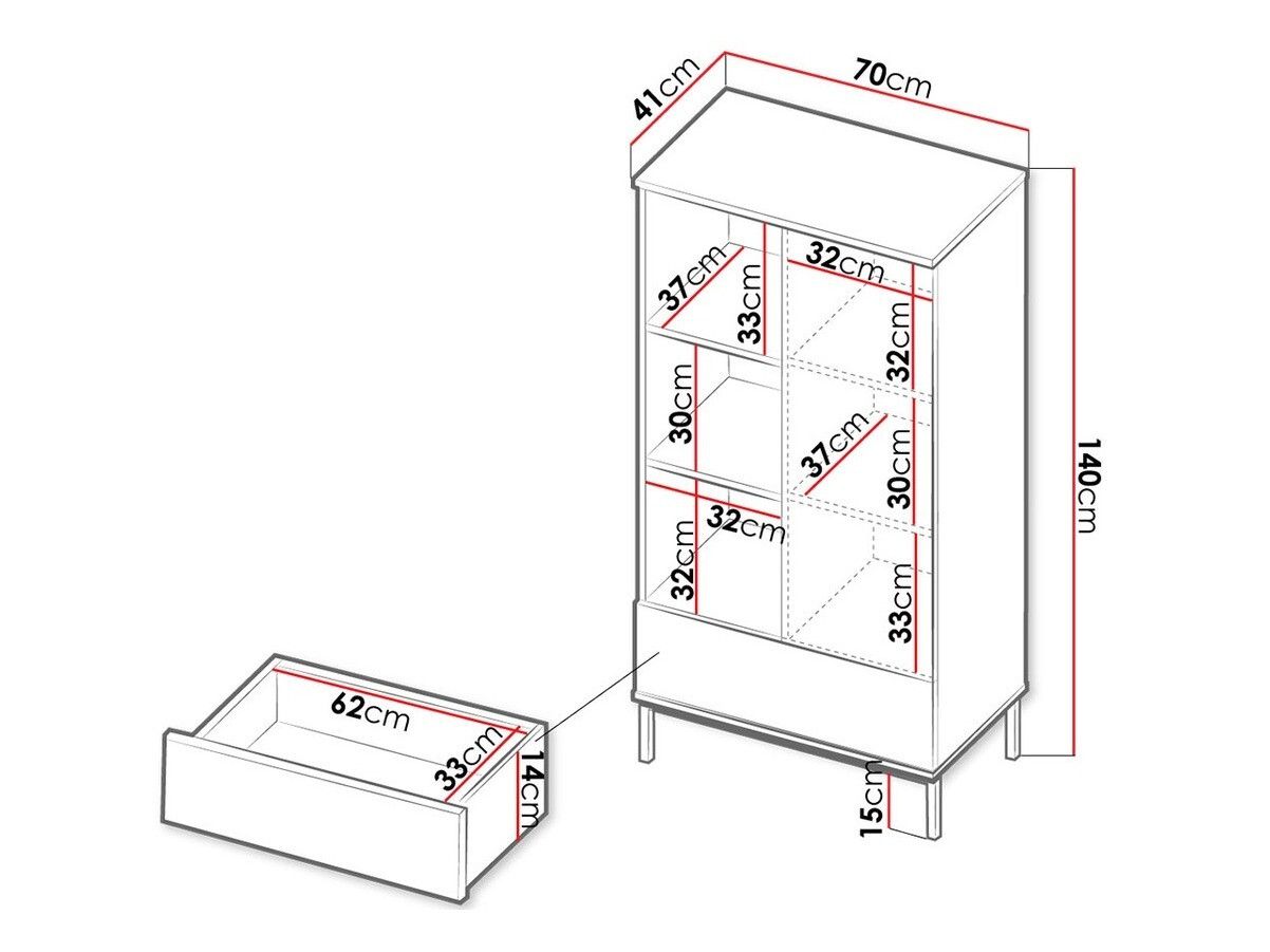 Стеллаж Lomsore 103 (Светлое дерево)
