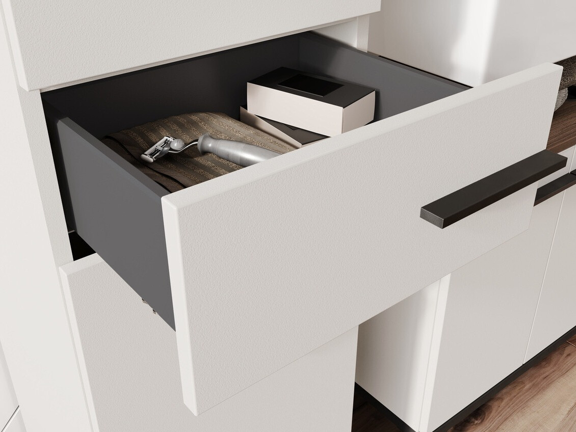 Hапольные шкафчик для ванной Ruvlevu 101 (Светло-серый + Орех)