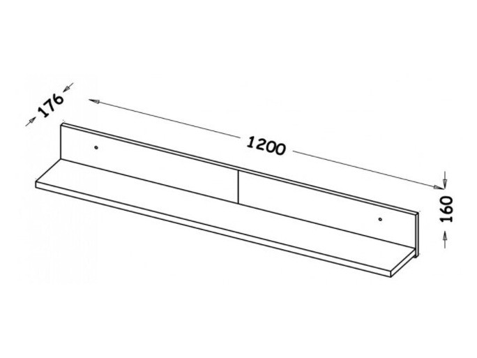 Настенная полка Oderevu 108