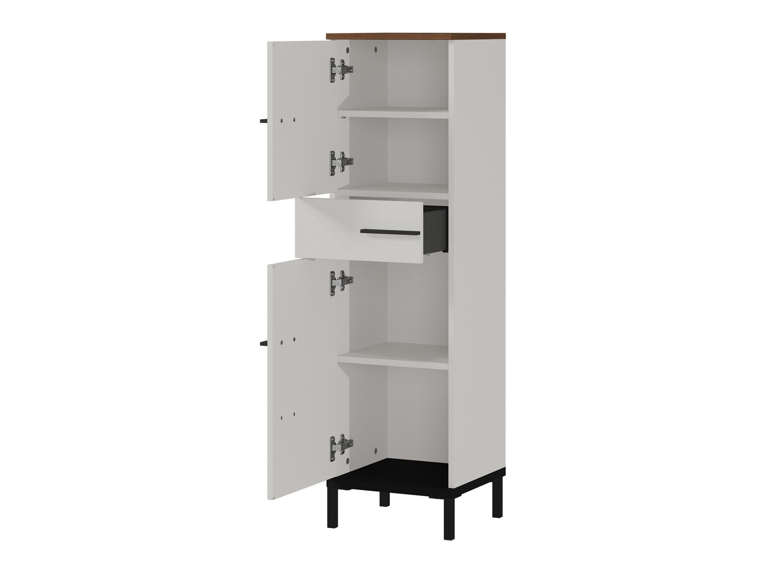 Stāvošs vannas skapītis Ruvlevu 101 (Gaiši pelēks + Rieksts)