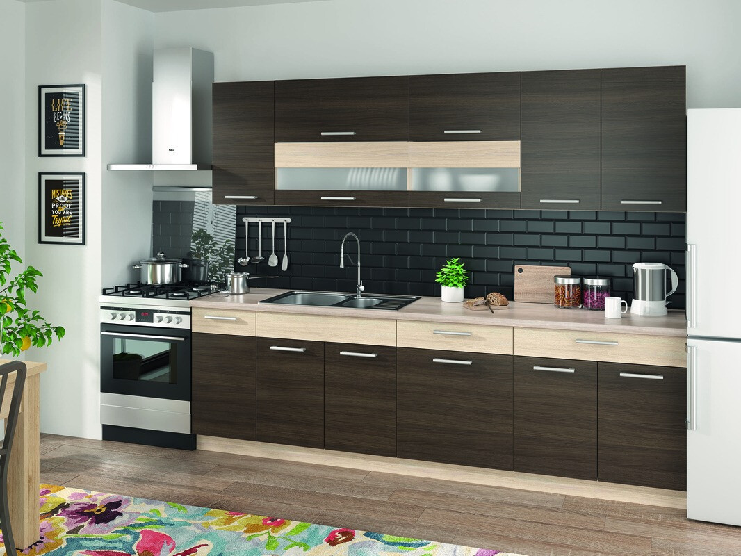 Moduļu skapis izlietnei ar durvīm Mode Dark 115