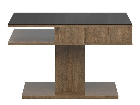 Žurnālu galdiņš Boston 208 (April ozols + Melns)