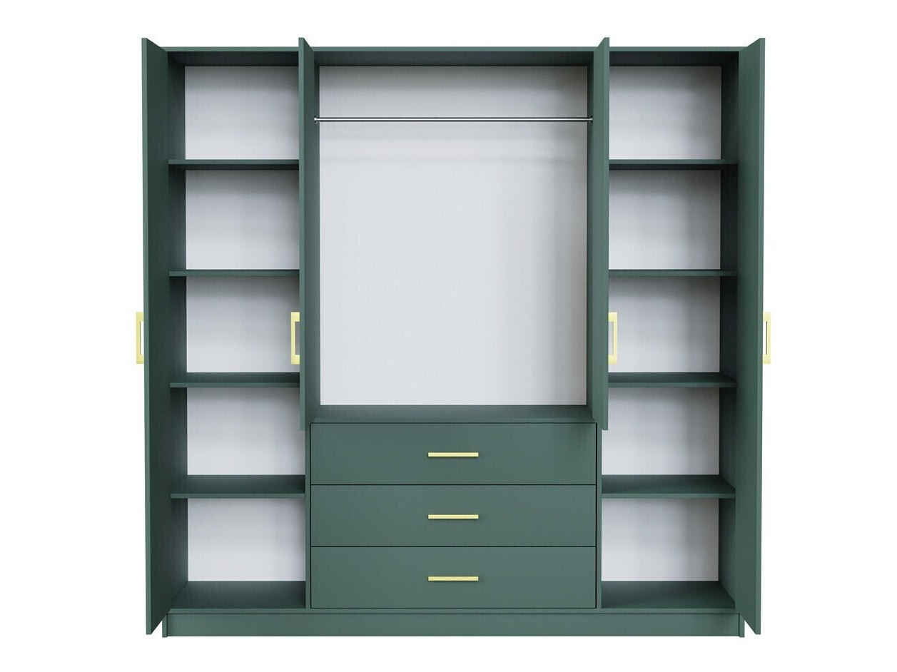 Mēbeļu komplekts Dortivu 122 (Zaļš + Lux 23 + Lux 06)