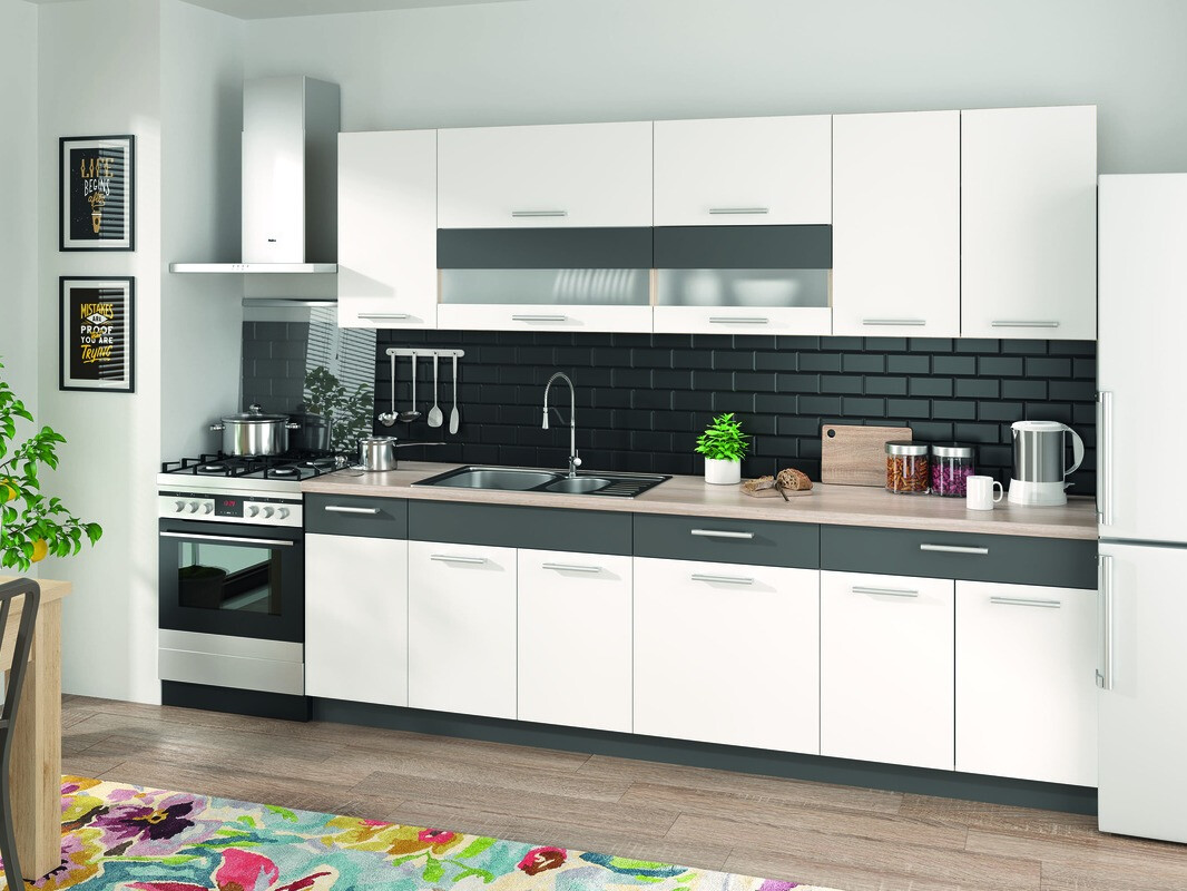 Moduļu skapis izlietnei ar durvīm Mode White 115