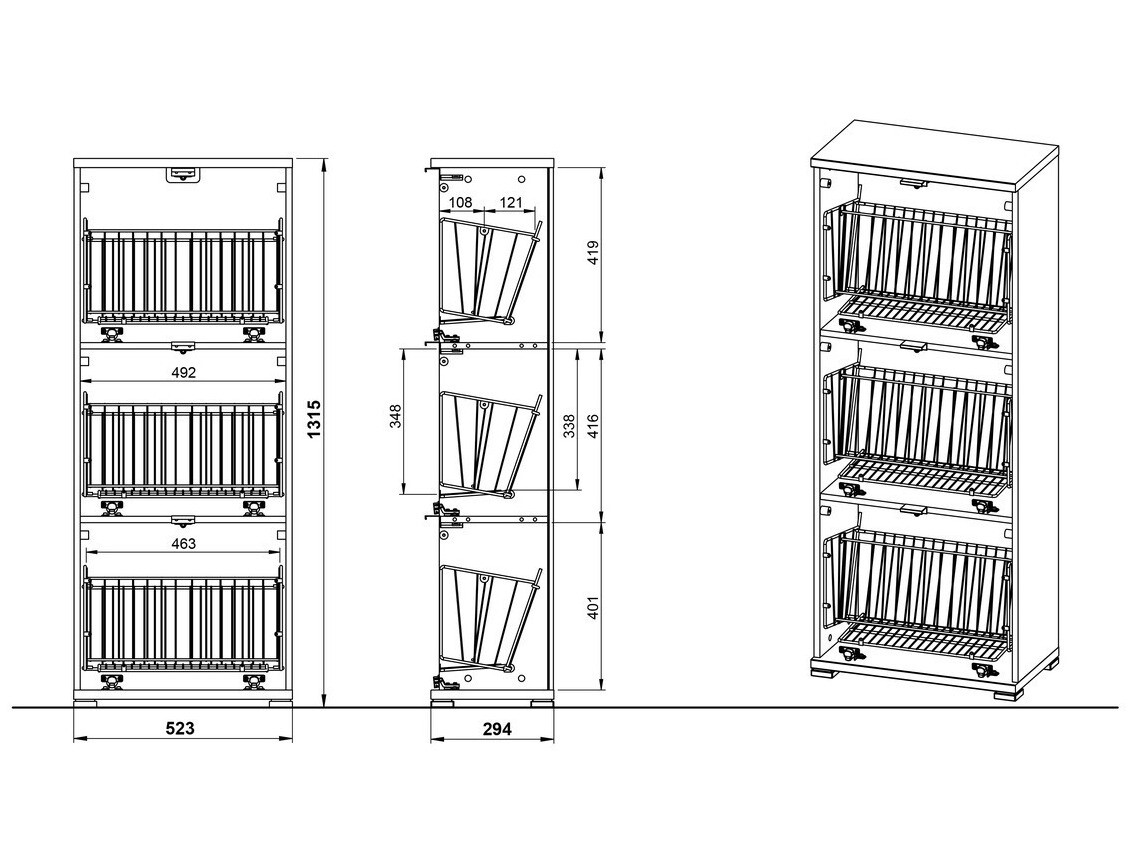 Тумба для обуви Veltena 106 (Глянцевый белый + Чёрный)