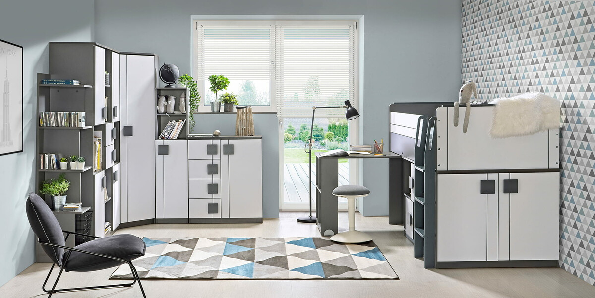 Kumode Elmenou 102 (Balts + Antracīts)