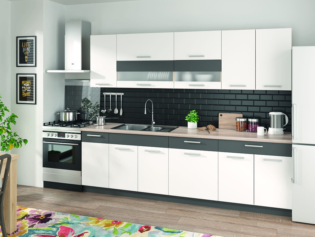 Moduļu skapis ar atvilktni un durvīm Mode White 117