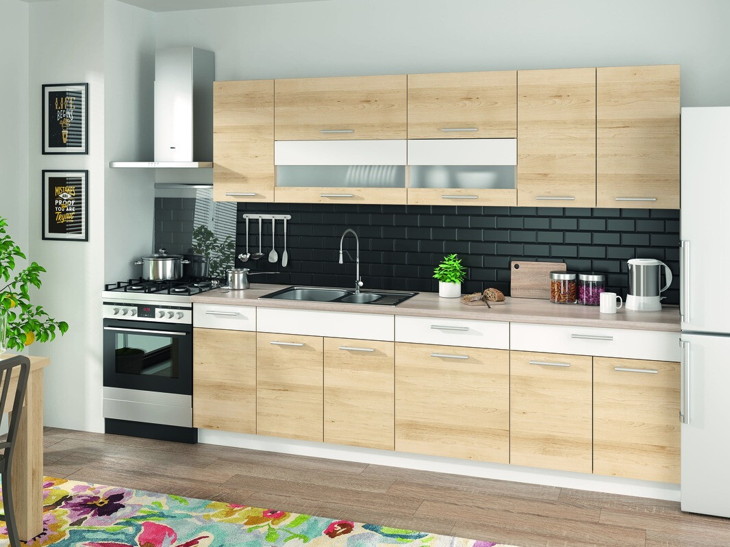 Moduļu skapis izlietnei ar durvīm Mode Beech 116