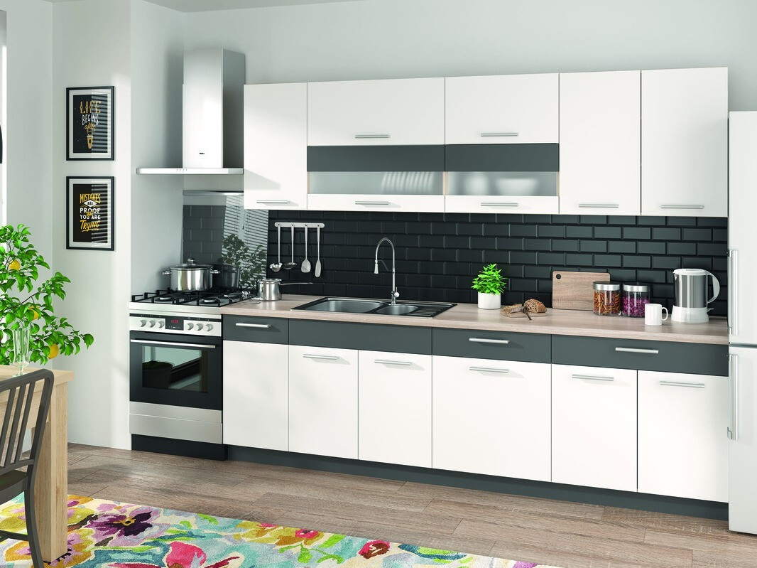 Moduļu skapis izlietnei ar durvīm Mode White 116