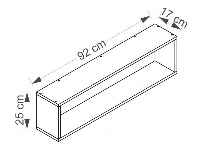 Piekarams plaukts Cirdora 111 (Sonomas ozols)