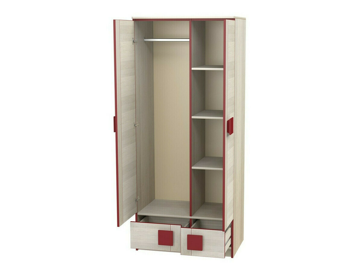 Шкаф Elmenou 100 (Белый + Антрацит)