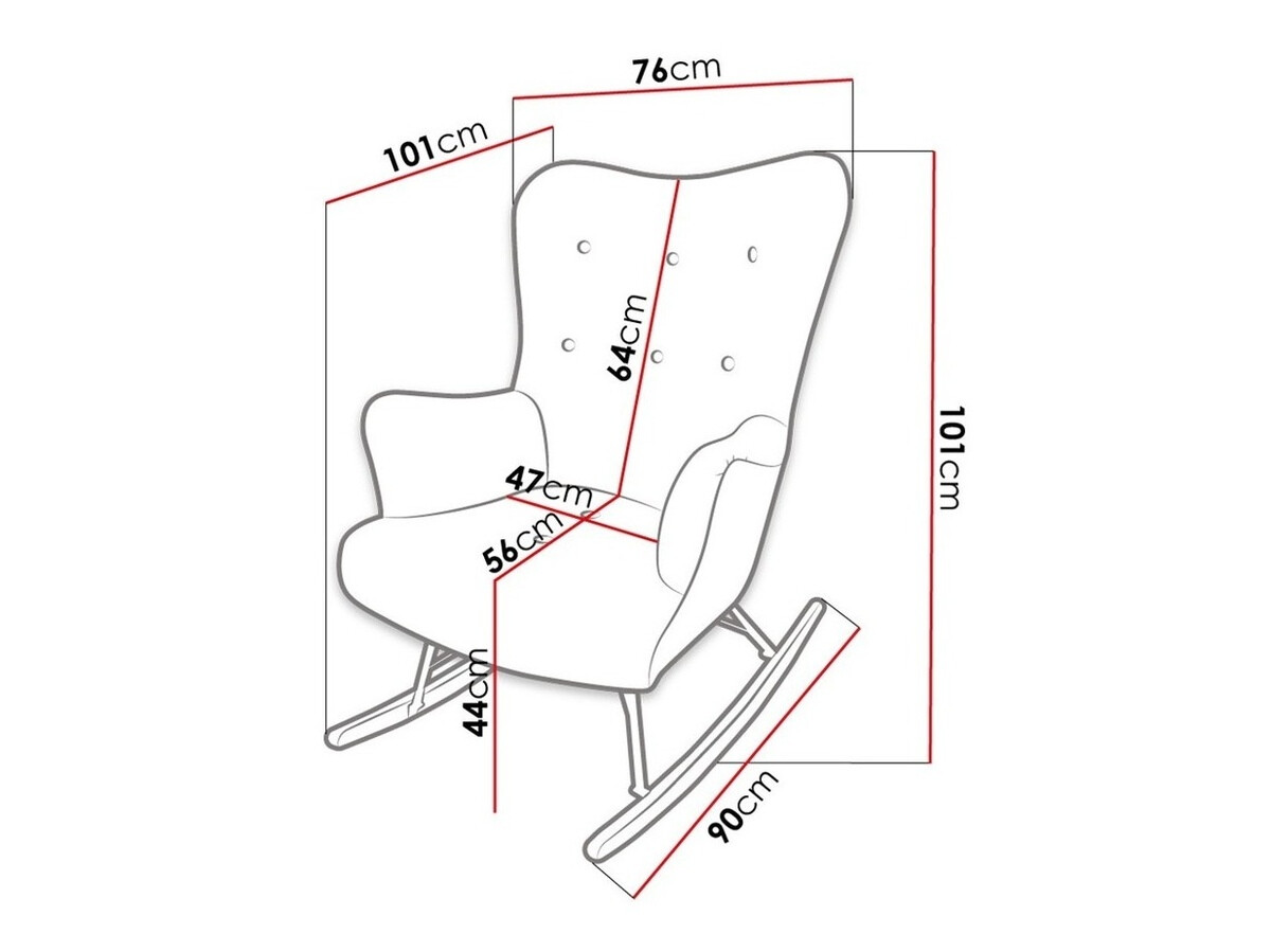 Кресло-качалка Clovis 101 (Magic Velvet 2225)