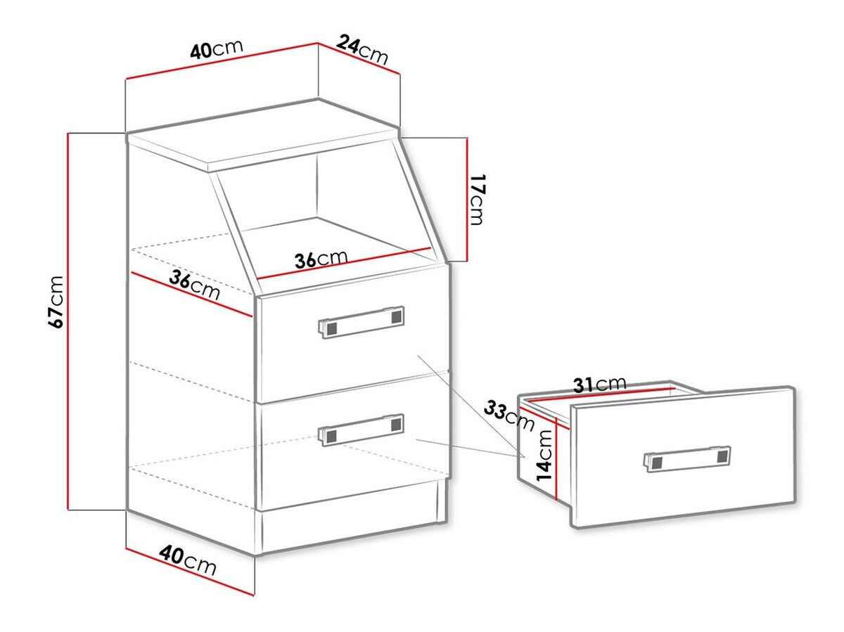 Atvilktņu bloks Sorviru 102 (Balts + Tumši rozā)