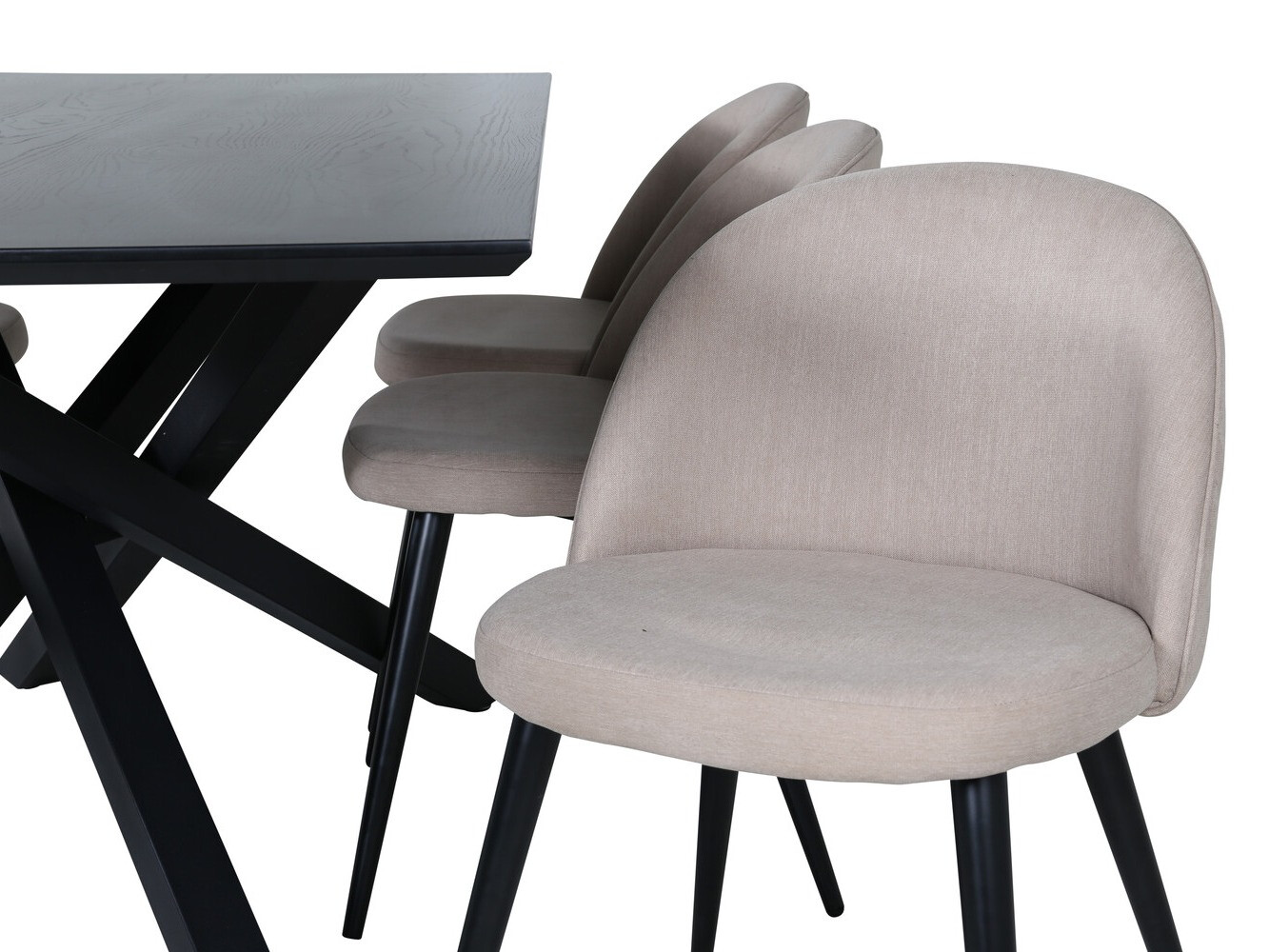 Ēdamistabas komplekts Dallas 2693 (Bēšs + Melns)