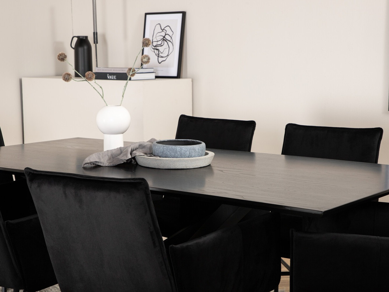 Ēdamistabas komplekts Dallas 2703 (Melns)