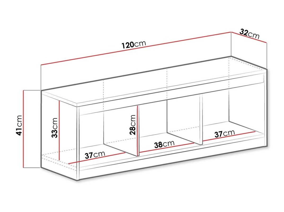 Настенная полка Merevari 106 (Белый + Глянцевый Бирюзовый)