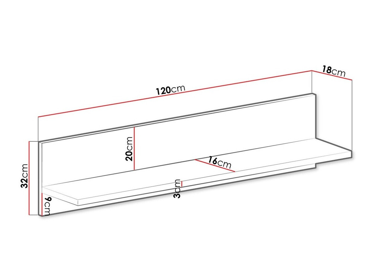 Настенная полка Venmava 108