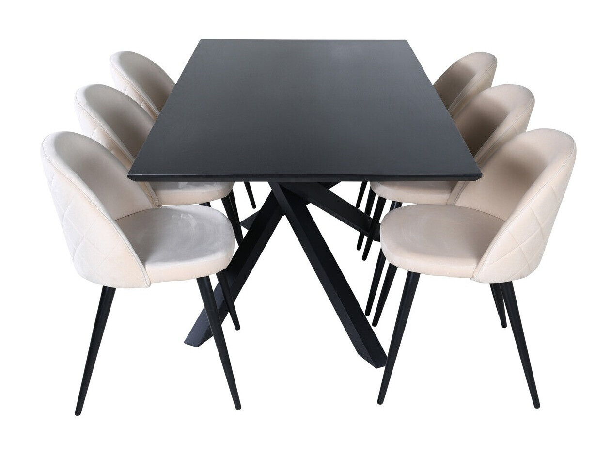 Обеденный гарнитур Dallas 2693 (Крем + Чёрный)
