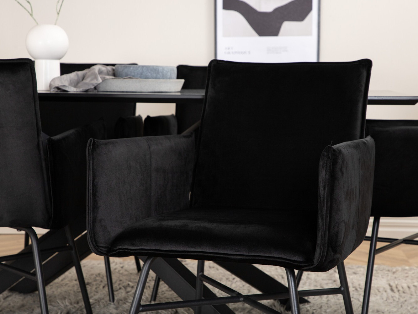 Обеденный гарнитур Dallas 2703 (Чёрный)