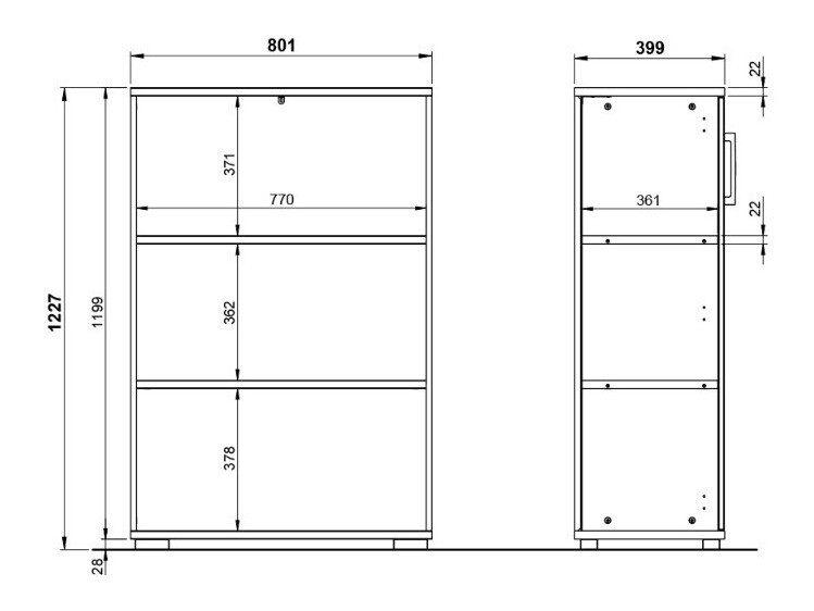 Шкафчик Lartesi 101 (Графит + Внук дуб)
