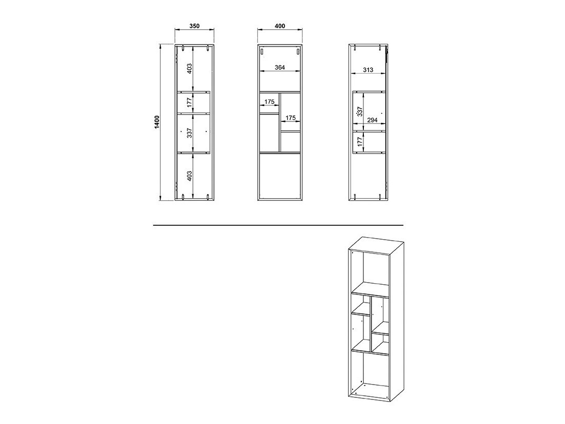 Настенная полка Sacramento 504 (Серый + Navarra дуб)