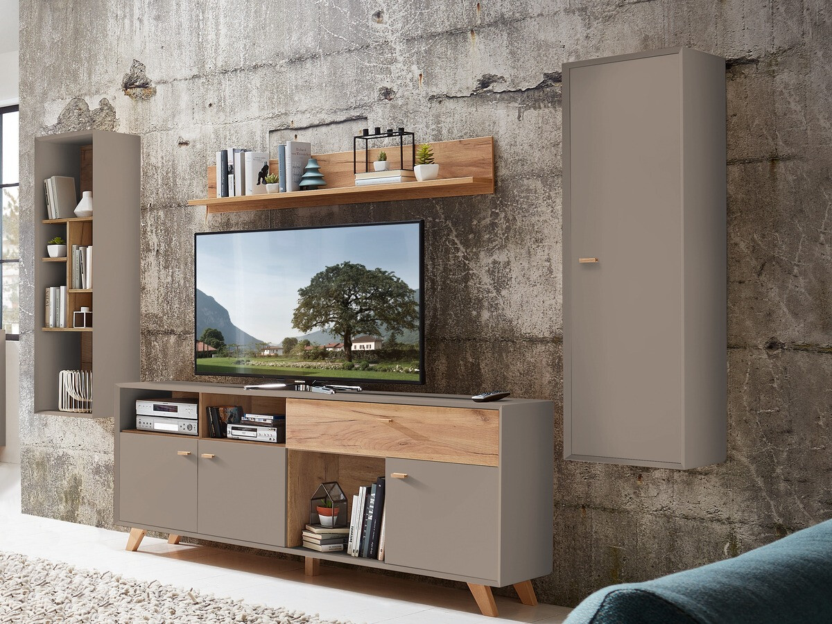 Piekarams plaukts Sacramento 504 (Pelēks + Navarra ozols)