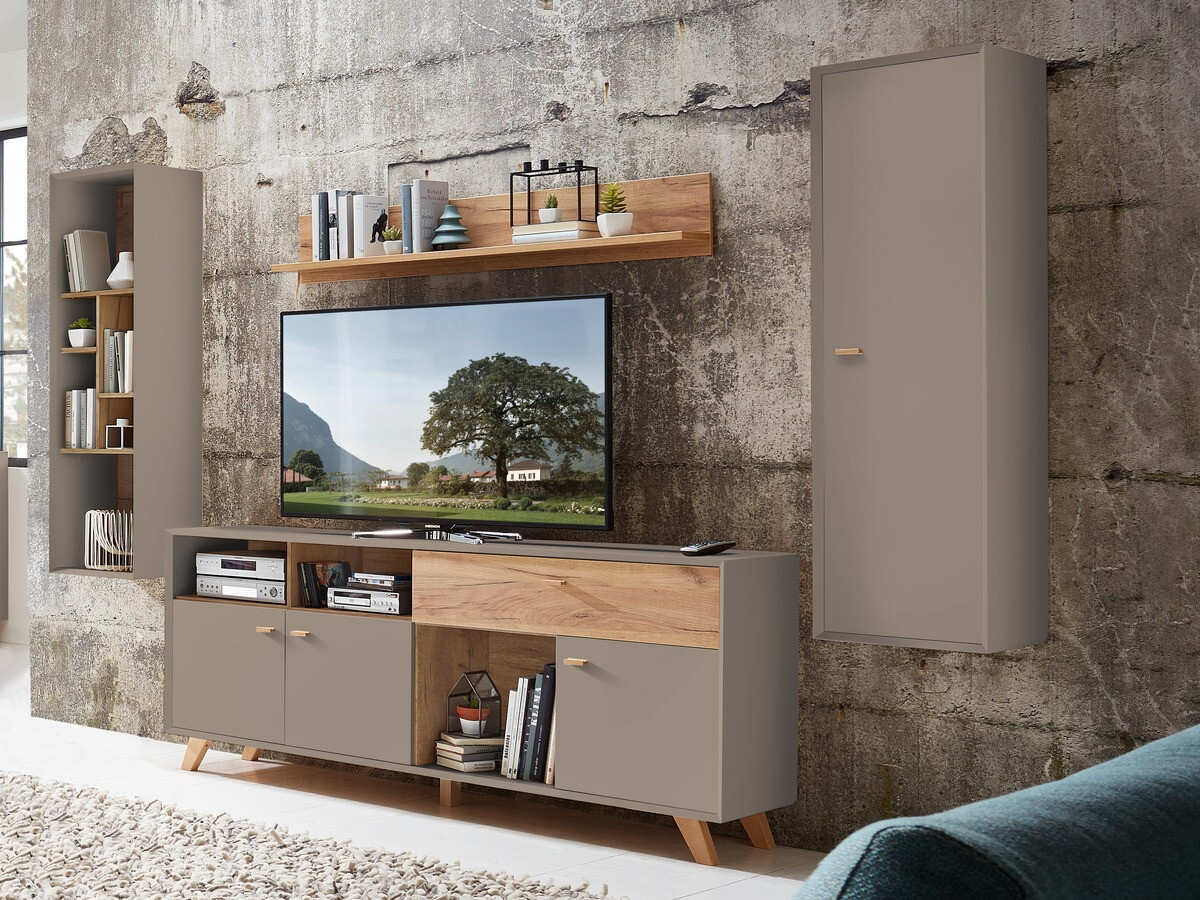 Piekarams skapītis Sacramento 505 (Pelēks + Navarra ozols)