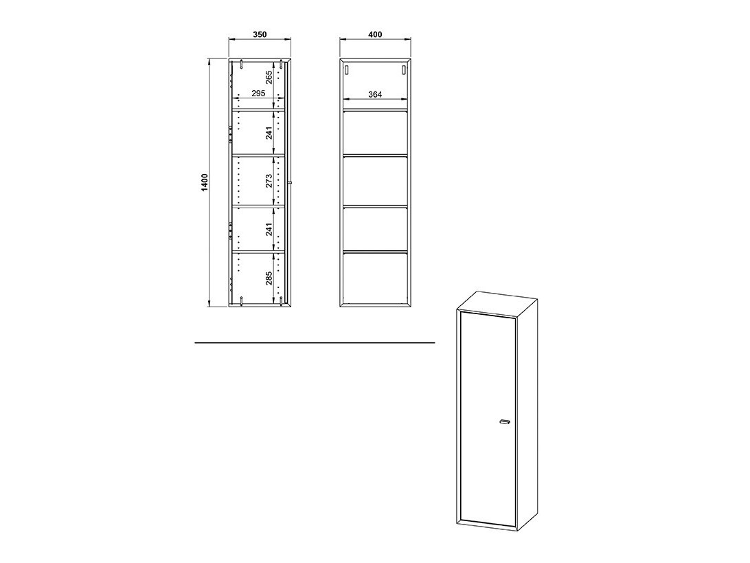 Piekarams skapītis Sacramento 505 (Pelēks + Navarra ozols)