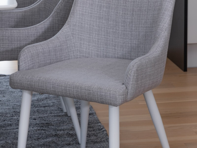 Стул Dallas 114 (Светло-серый + Белый)