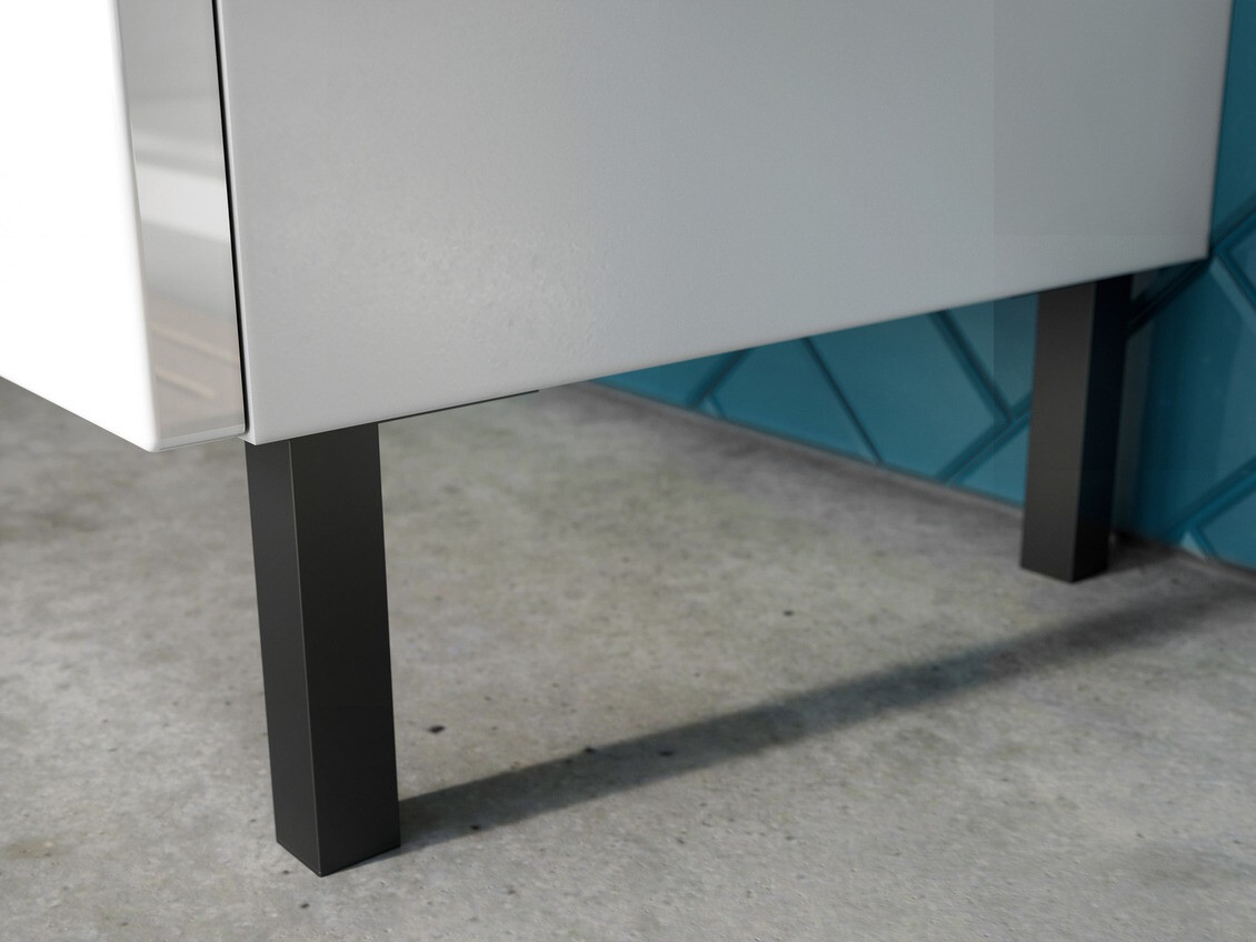 Hапольные шкафчик для ванной Talmira 101 (Глянцевый белый + Белый)