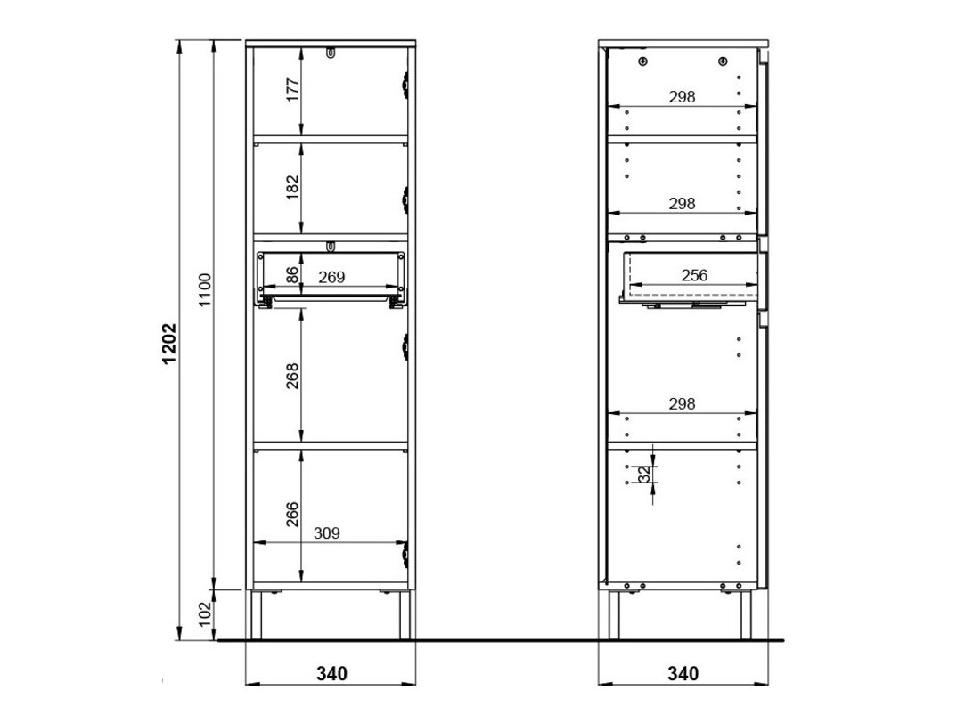 Hапольные шкафчик для ванной Talmira 101 (Глянцевый белый + Белый)