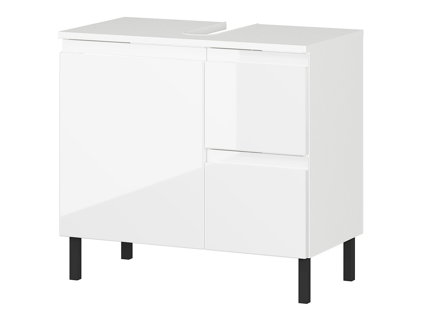 Hапольный шкафчик для ванной Talmira 103 (Белый + Глянцевый белый)