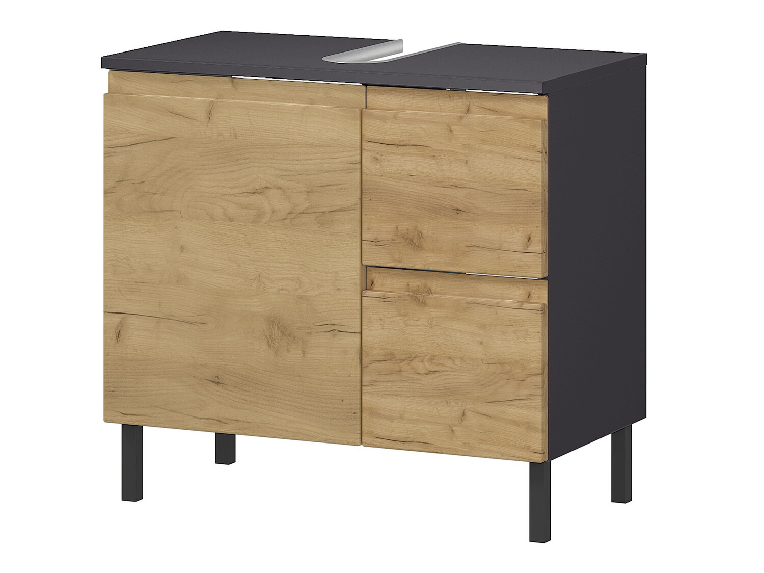 Hапольный шкафчик для ванной Talmira 103 (Графит + Внук дуб)