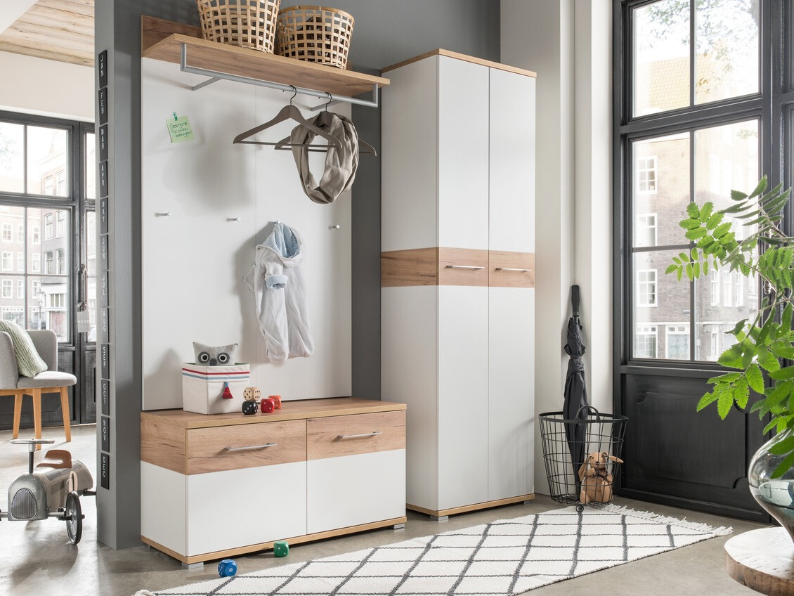 Skapis Nuveno 104 (Balts + Navarra ozols)