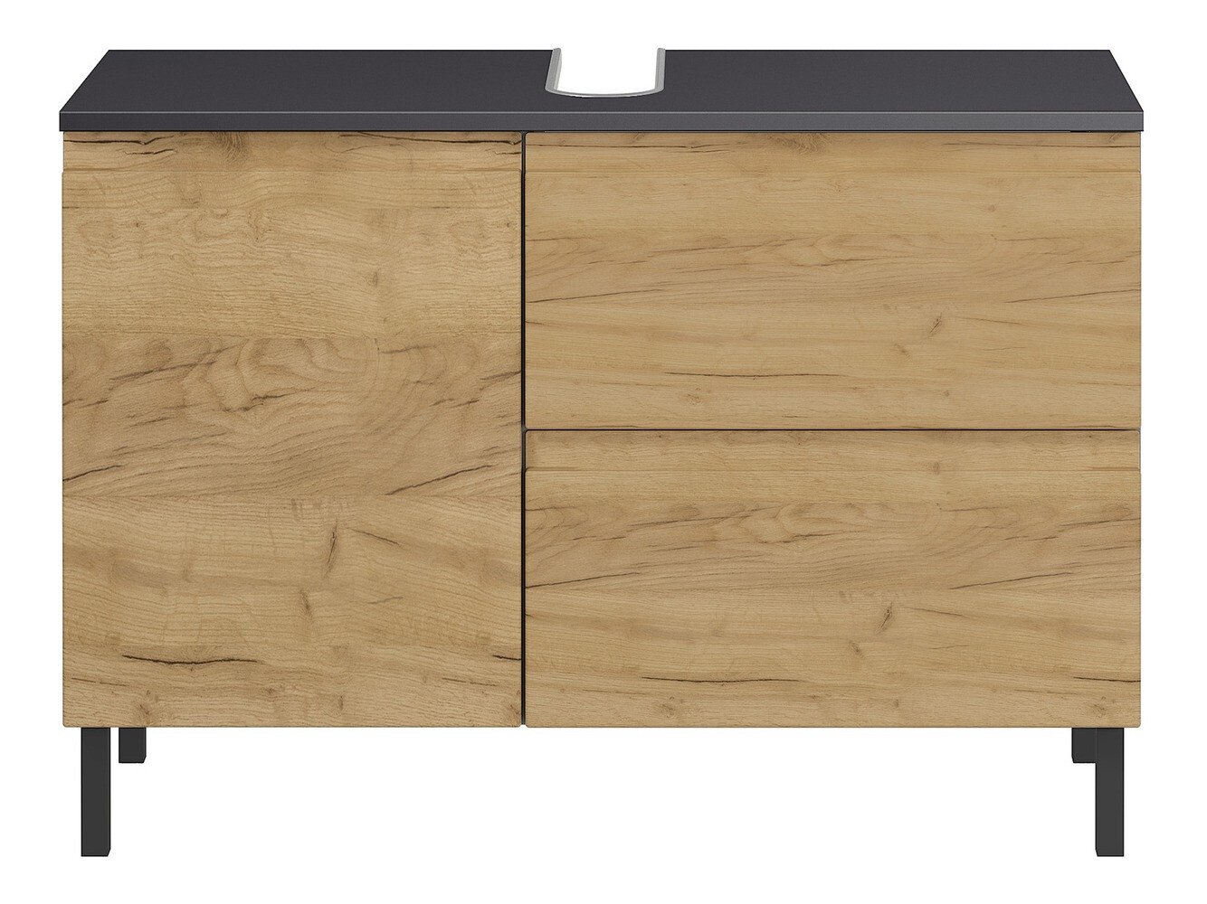 Stāvošs vannas istabas skapītis izlietnei Talmira 102 (Grafīts + Grandson ozols)