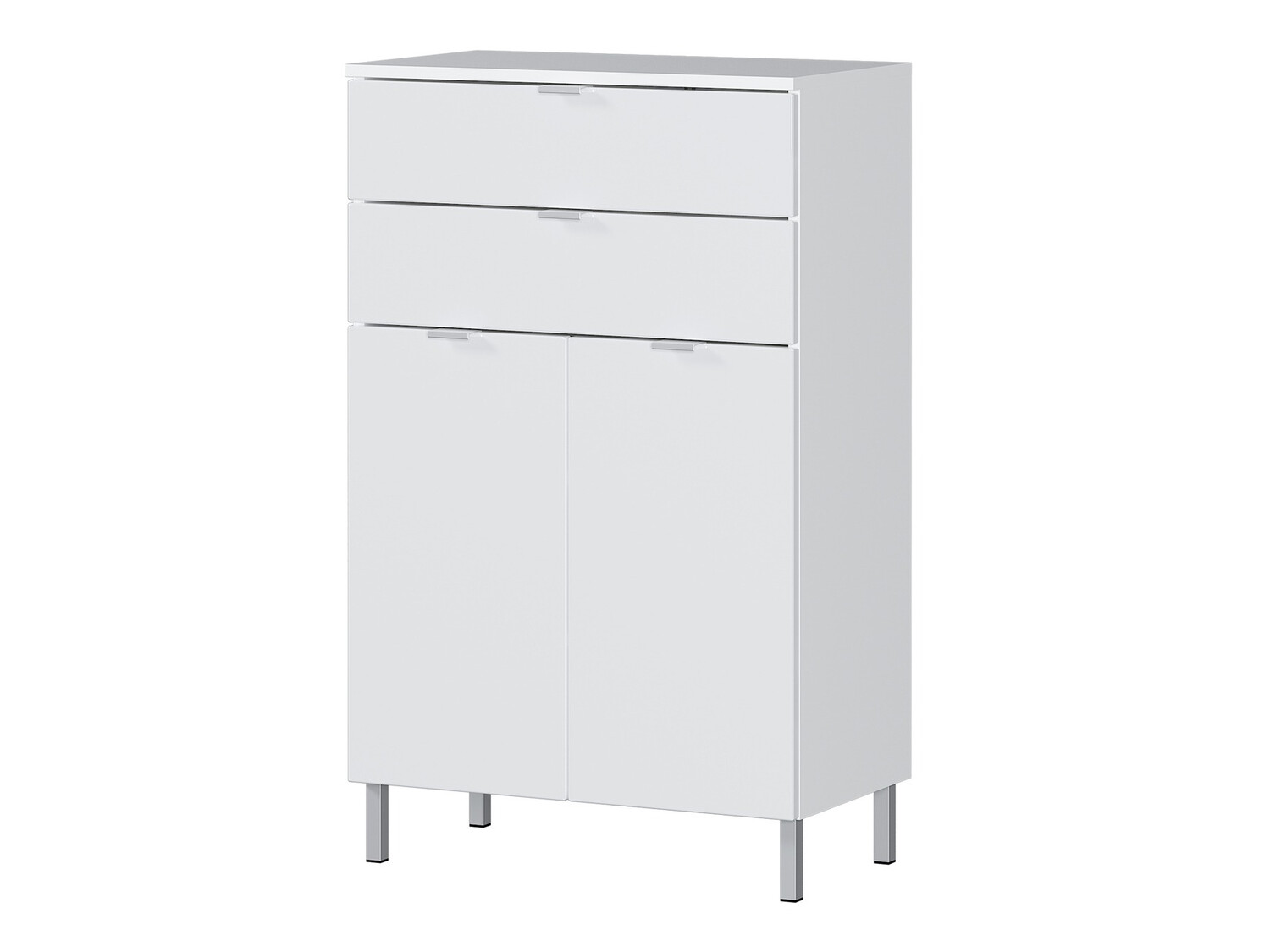 Stāvošs vannas skapītis Lomcamo 102 (Balts + Glancēts balts)