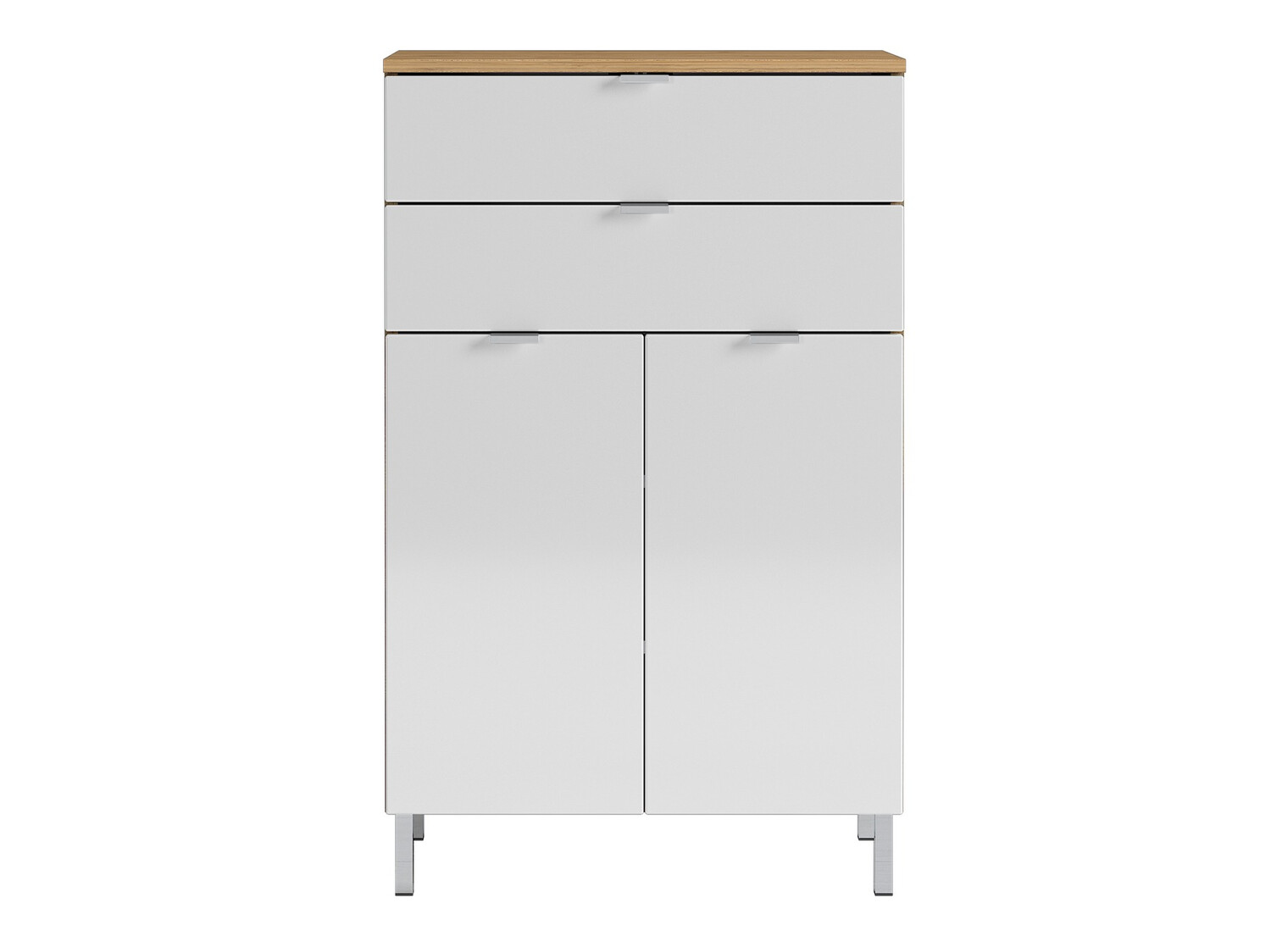 Stāvošs vannas skapītis Lomcamo 102 (Glancēts balts + Grandson ozols)