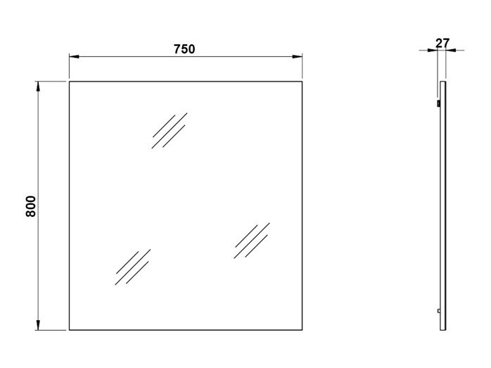 Spogulis Salciro 107 (Grafīts)
