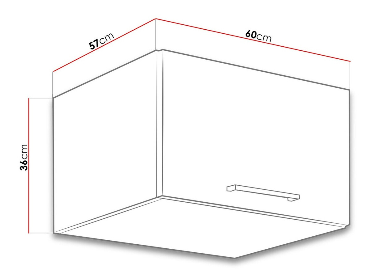 Moduļu piekarams skapis Wood White 124