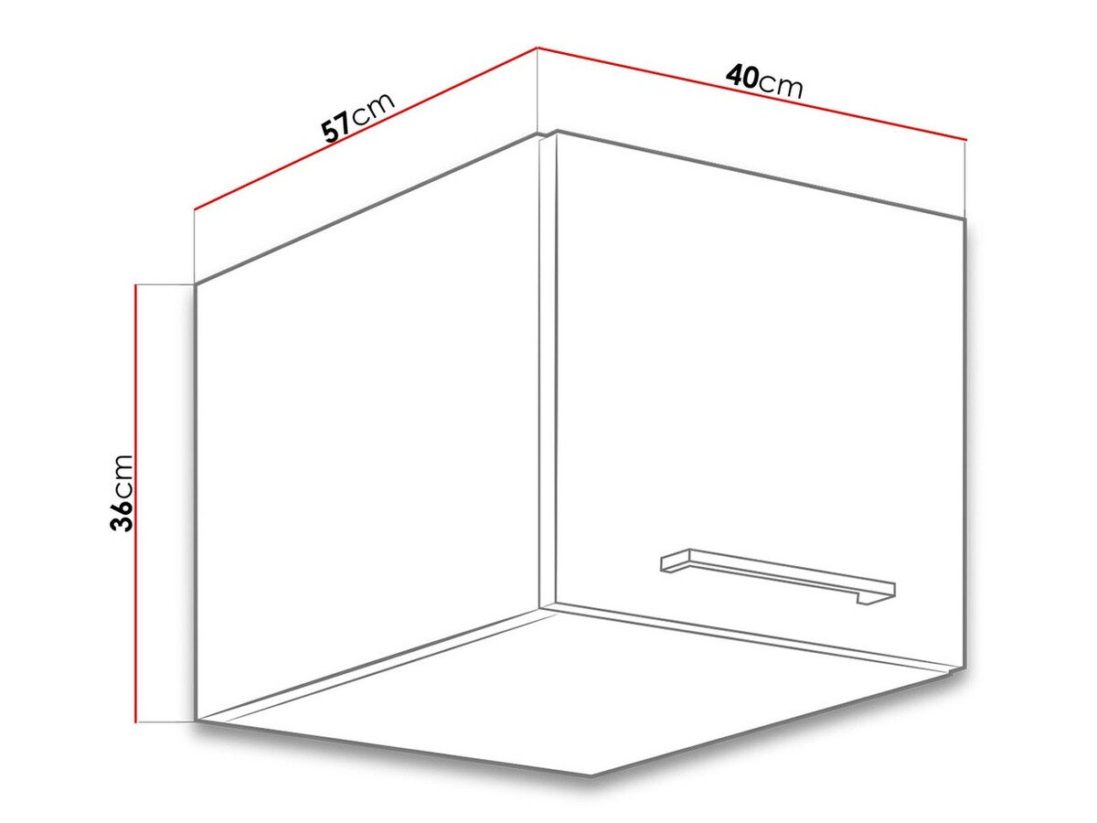 Moduļu piekarams skapis Wood White 130