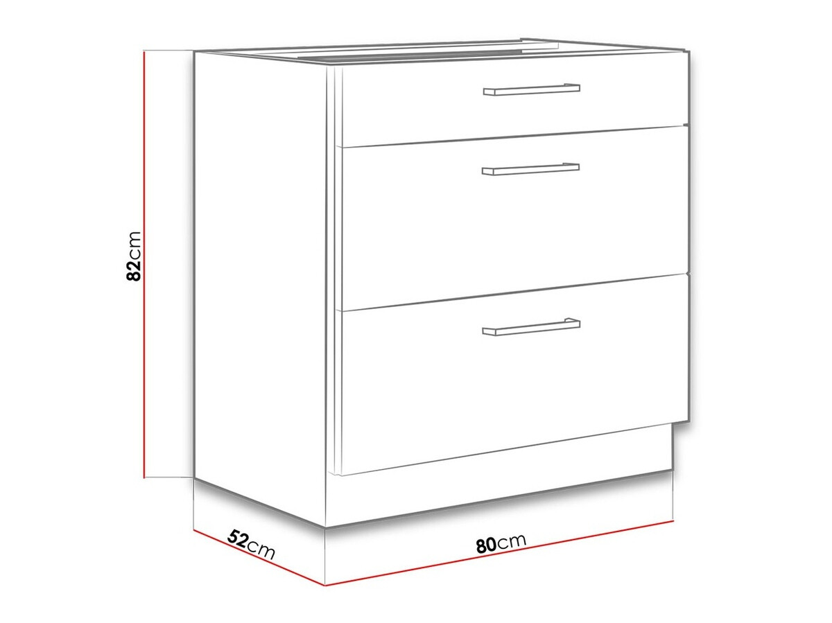 Moduļu skapis ar atvilktnēm Wood White 123