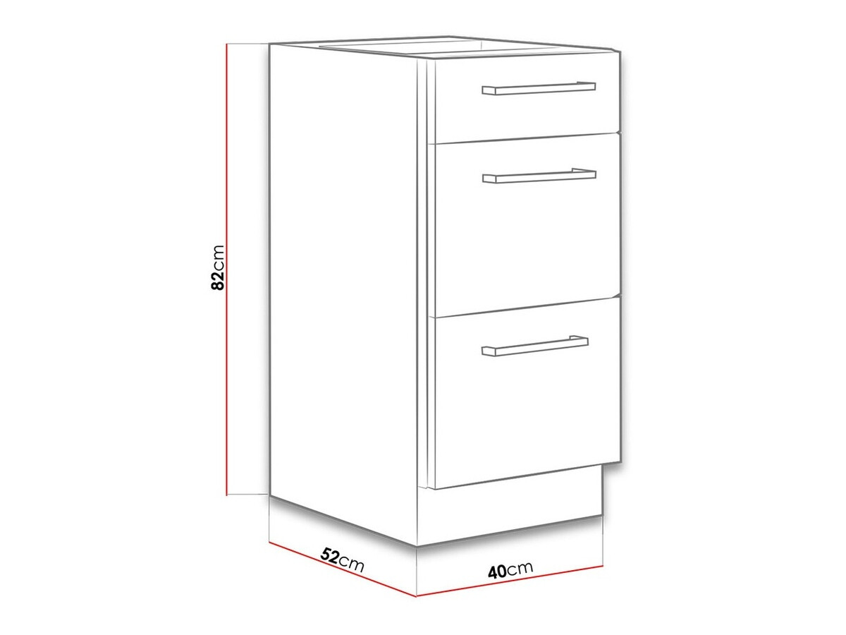 Moduļu skapis ar atvilktnēm Wood White 139