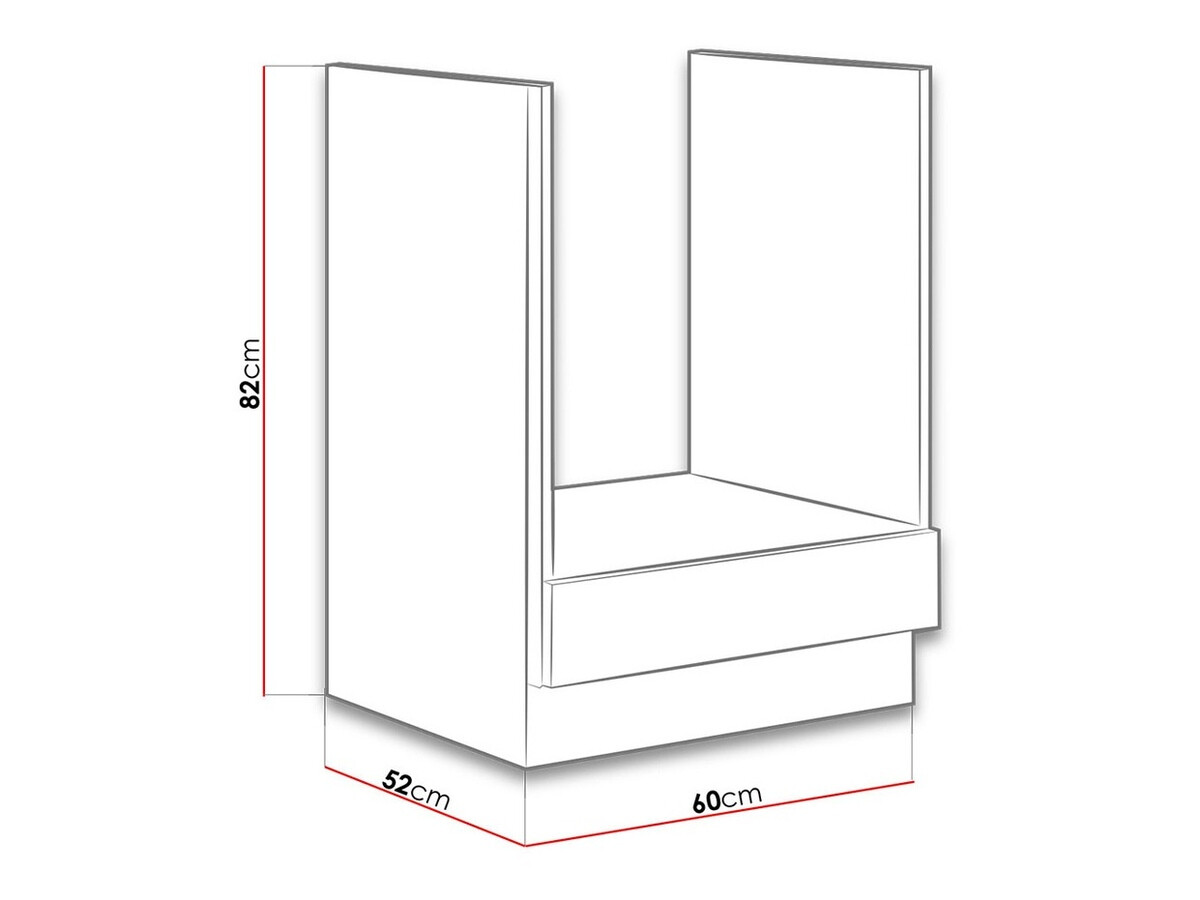 Moduļu skapis iebūvējamai tehnikai Wood Grey 125