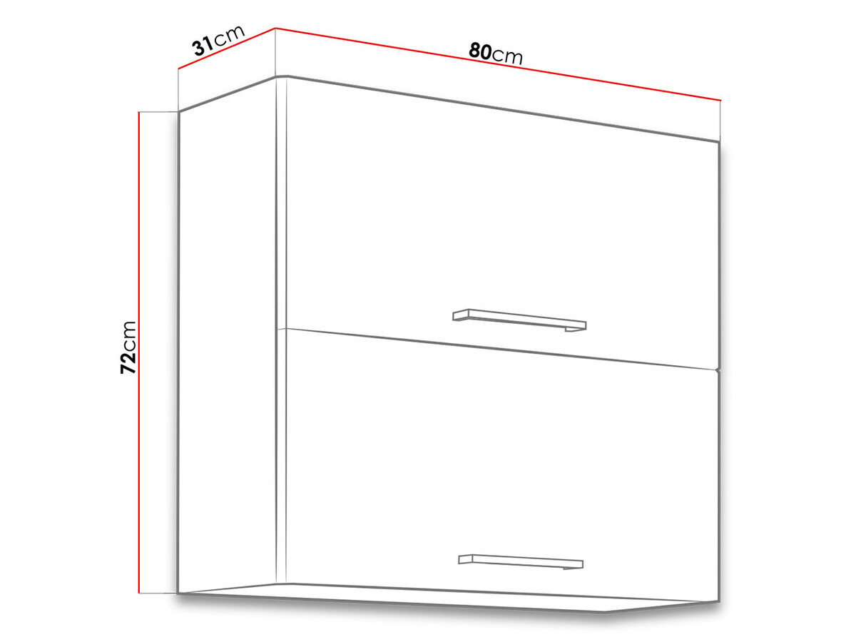 Moduļu piekarams skapis Wood White 109