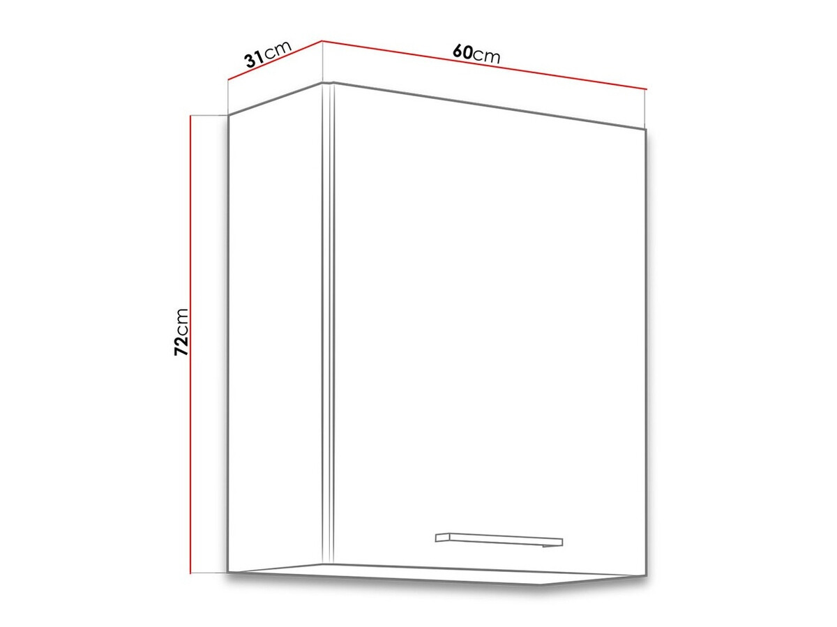 Moduļu piekarams skapis Wood White 112