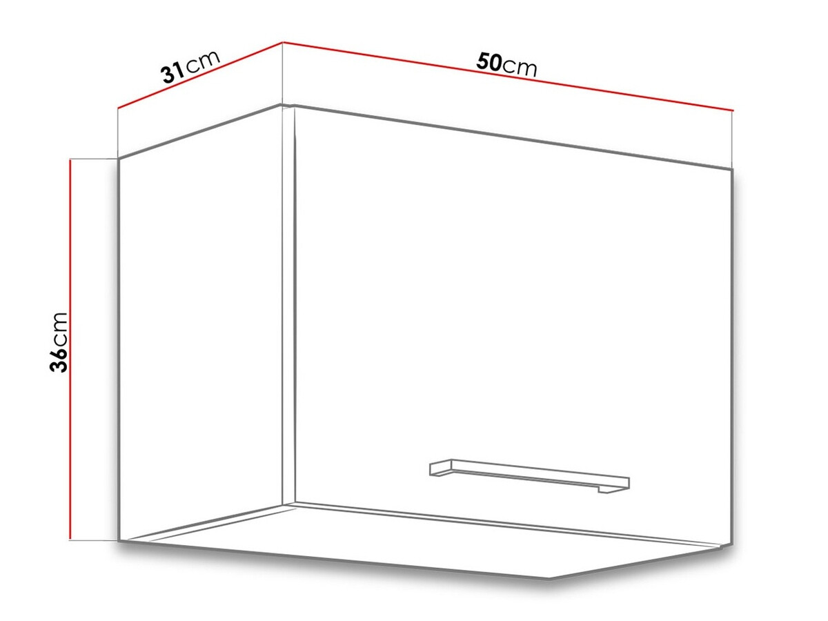 Moduļu piekarams skapis Wood White 117