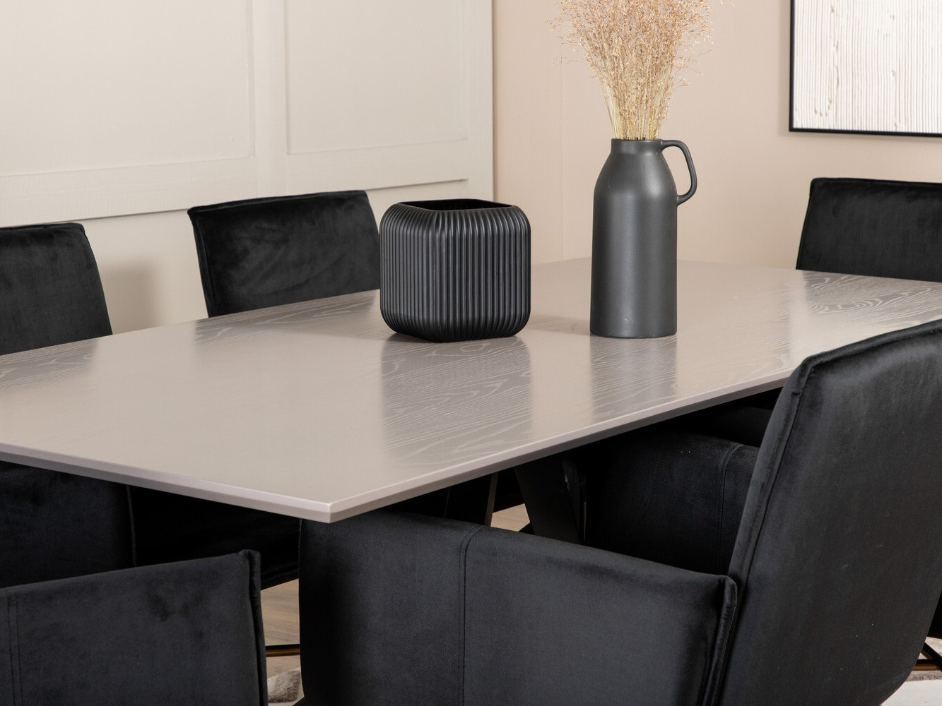 Ēdamistabas komplekts Dallas 2701 (Melns + Varš)